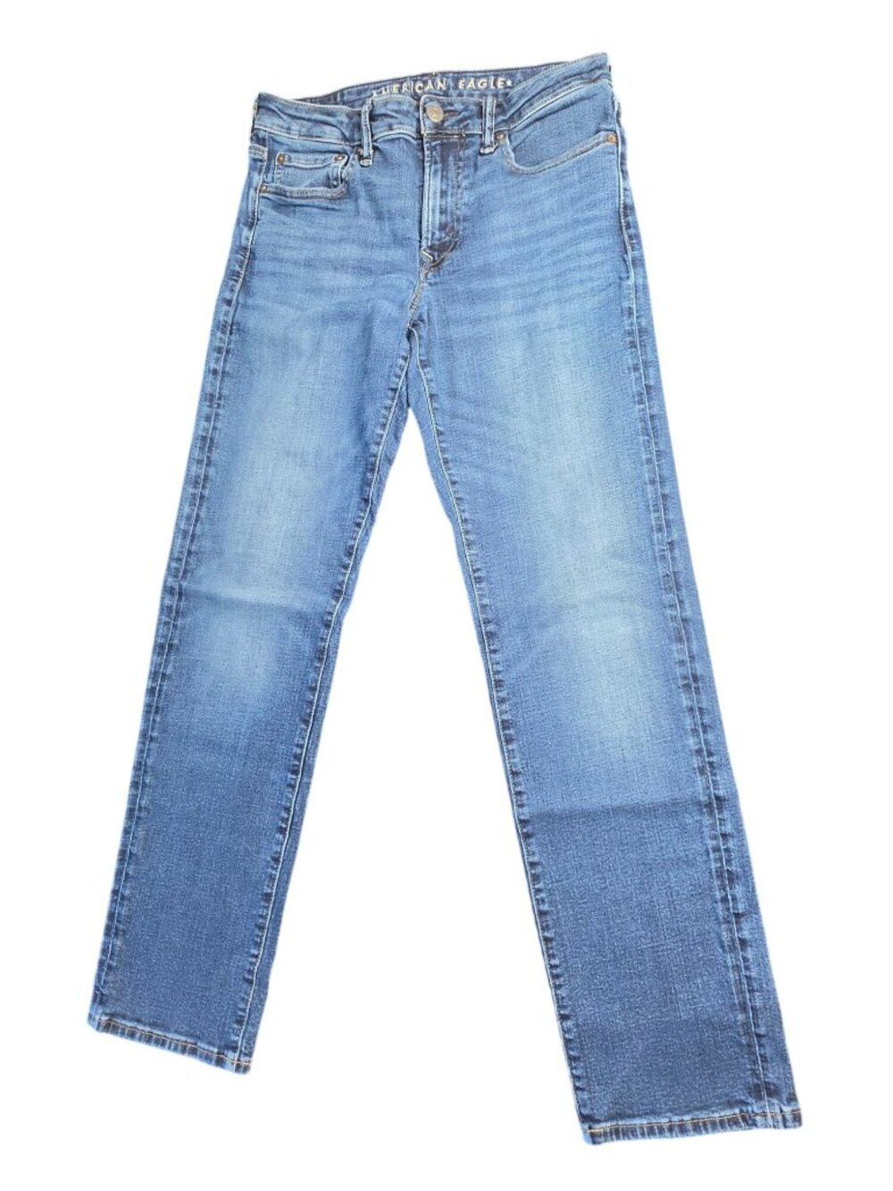 American Eagle Original Straight Jeans Mens 30x32 Light Wash Y2K Denim - Picture 1 of 11